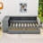 Daybed with Upholstered Headboard, Built-in Desk, Drawers, Shelves and Charging Station-106491001-106898958