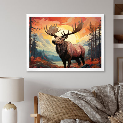 " Brown Peach Moose Majestic Geometric "