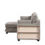 Canapé-lit convertible en L de 90 po avec canapé-lit en L convertible avec méridienne, supports de rangement et ports USB-1757323028