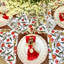 Nappe ronde - Motif floral rouge et vert-371581130