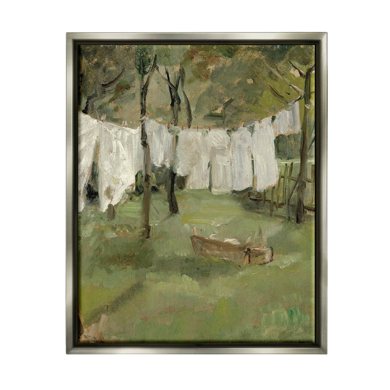 Art mural classique sur toile flottante encadrée classique par corde à linge, H 31 po x l 25 po x P 1,7 po