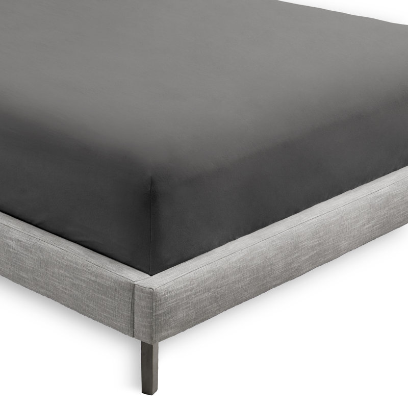 Drap-housse en microfibre de qualité supérieure ultra doux, Drap-housse pour lit double, Gris
