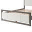 Lit avec tête de lit en tissu ivoire, structure en bois-1866822170