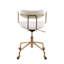 Chaise de bureau Demi Contemporary en métal doré et velours crème par Lumisource-267632027