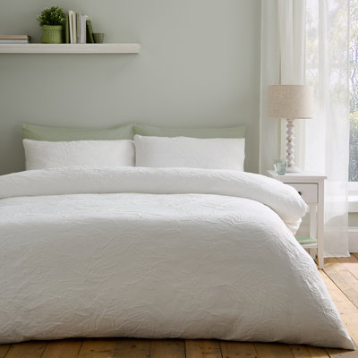 Jacquard Leaves Duvet Cover Set