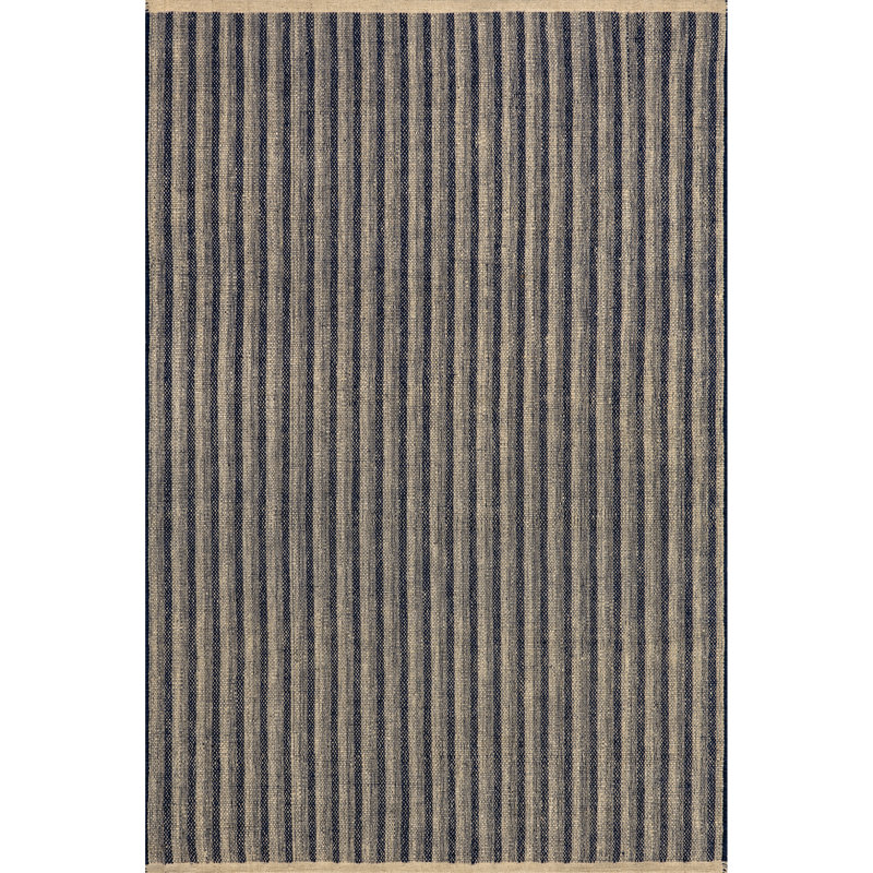 Blue and Beige Handmade Tufted Jute Rectangular Area Rug
