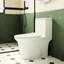 Toilette en céramique blanche avec chasse d'eau 1,1 / 1,6, hauteur de confort de 15,55 po, siège à fermeture en douceur
