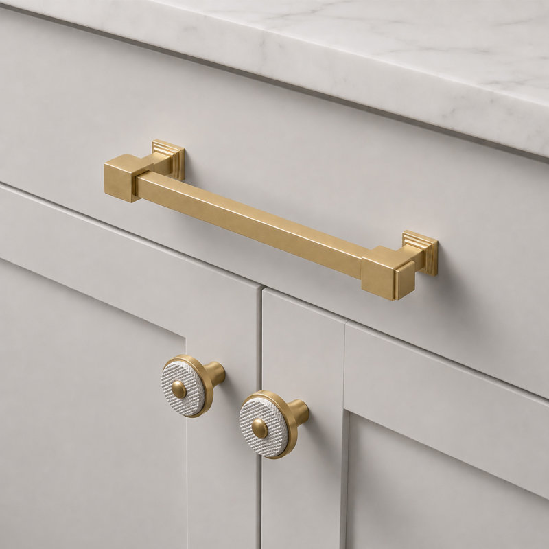 Deltana MP70U3-UNL Decorative Cabinet Pull 8", Manhattan, Solid Brass in Unlacquered Brass, Brushed Nickel