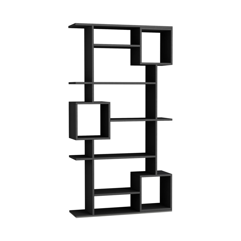 Cozma 173cm H x 92cm W Particle Board Geometric Bookcase