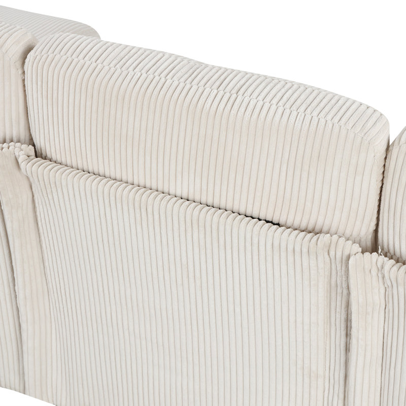 U-Shaped Sponge-Filled Cushion Combination Sofa, Beige