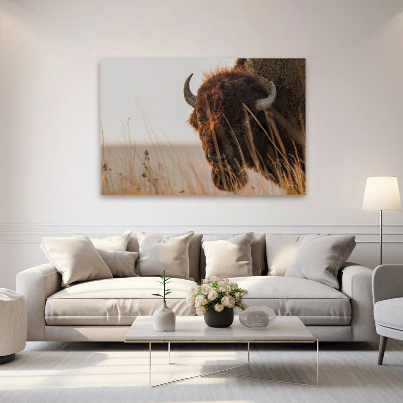 Coucher de soleil contemporain Bison, H 60 po x l 40 po
