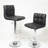 Sachel Swivel Faux Leather Adjustable Hydraulic Bar Stool Dining Chair, 2pcs-1595424699