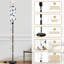 Lampe moderne sur pied moderne avec télécommande à DEL à intensité variable, abat-jour réglable, fusées spatiales, Satellites, ovni, blanc, pour salon, chambre à coucher, bureau