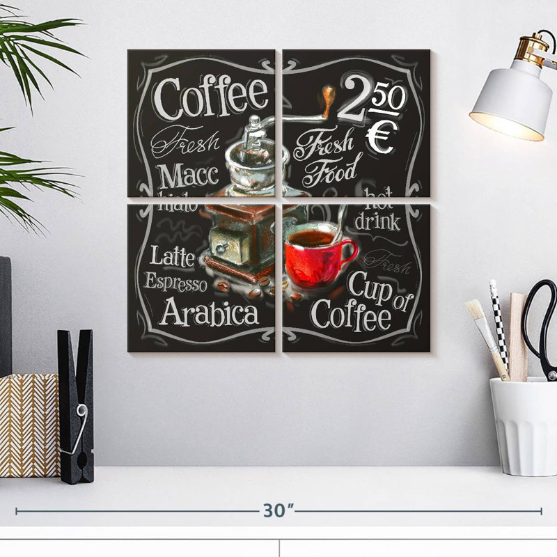 Yarlin Chalkboard Coffee, 18" H x 18" W