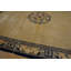 Tapis blanc antique antique ivoire beige à motif médaillon des années 1890