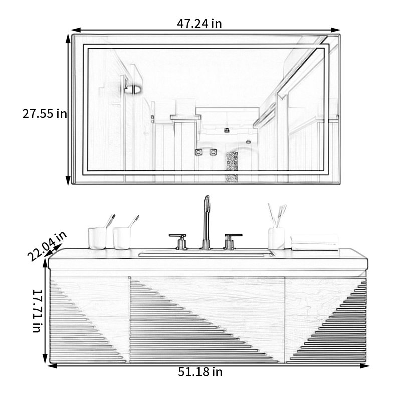 New Chinese high-end style bathroom cabinet