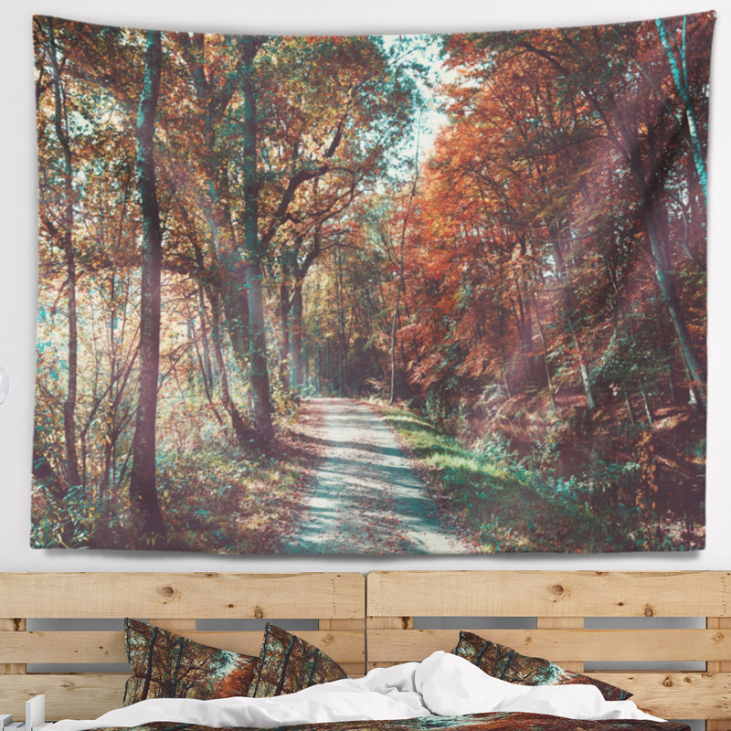 Tapisserie de forêt à chute de bois en polyester avec accessoires suspendus inclus, H 50 po x l 60 po