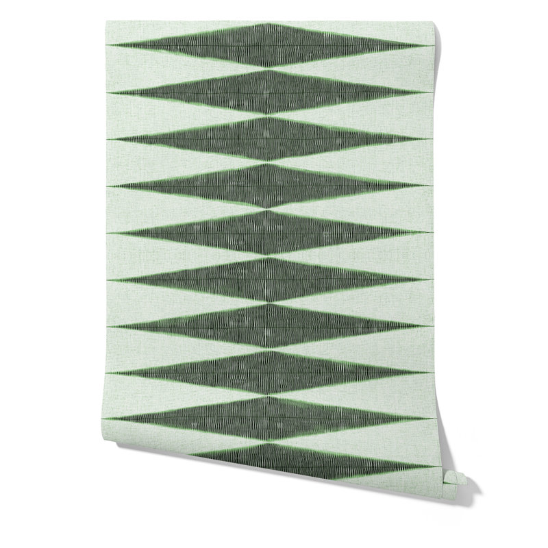 Green and White Chevron Wallpaper