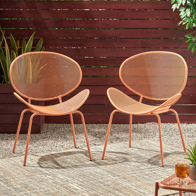 Ensemble de 2 chaises de patio Elba, Orange