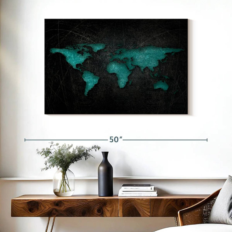 Carte du monde Aliaz XXII, H 26 po x l 39 po