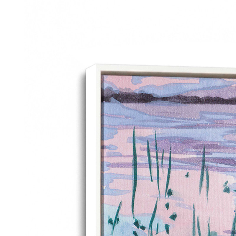 «Blush of the Sunset Sun I» par Melissa Wang, reproduction d'art, H 48 po x l 36 po, Blanc