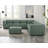 Quinterrious MINIMORE Modern Style 120" Wide Modular Corner Sectional with Ottoman and USB-1201063066