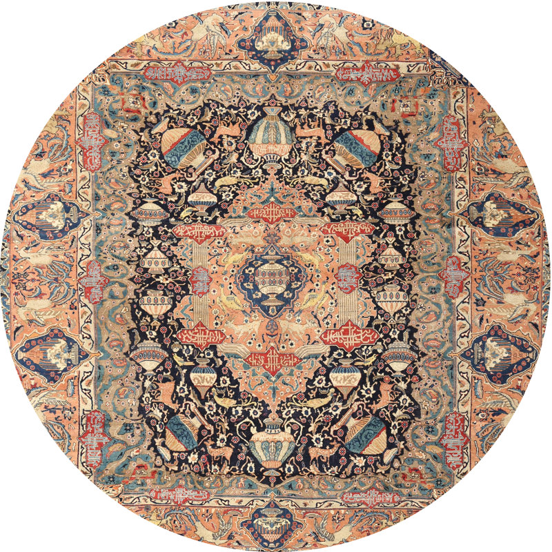 Catalya Oriental Indoor Rug, Round 6'