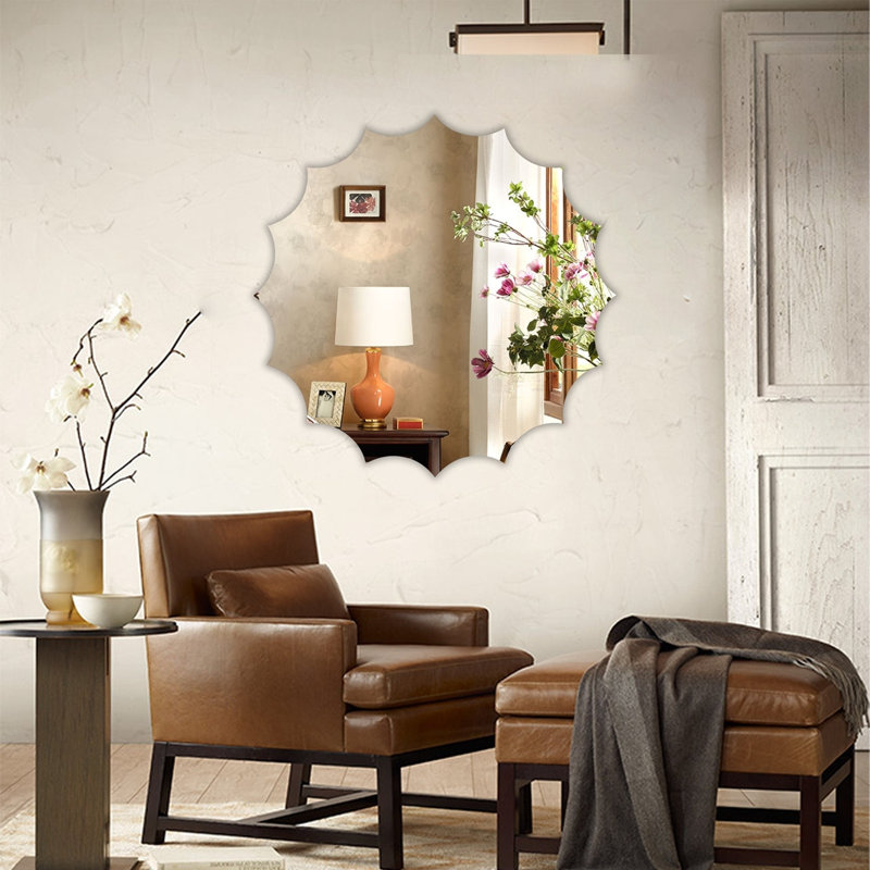 Miroir d'appoint décoratif vertical sans cadre H 32 "Sun