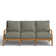 Haley Teak Outdoor Lattice Back Sofa