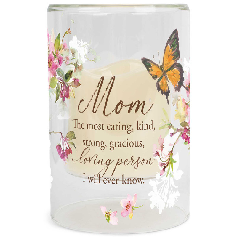 5.7'' H Glass Tabletop Pillar with Candle Included