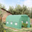 Serre 15 pi x 6 pi x 7 pi avec cadre en acier et fenêtres de ventilation, pour les jardins, bonne pénétration du soleil,
