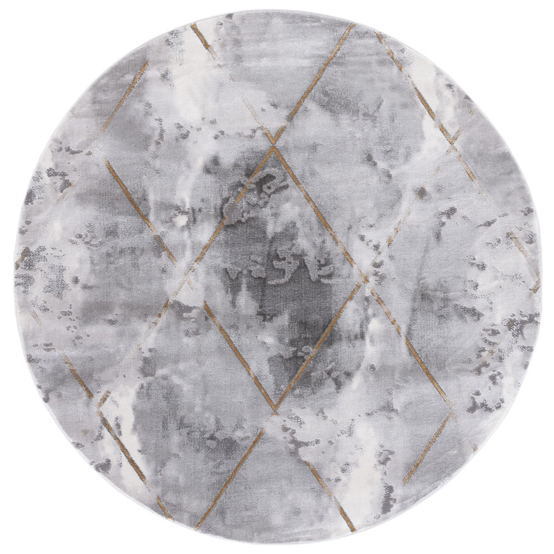 Erharuyi Performance Geometric Rug, Round 6'7"