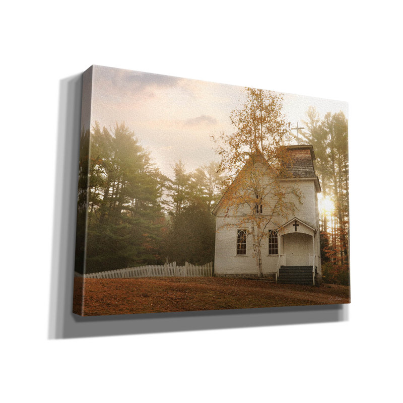 «Little White Church» par Lori Deiter, H 12 po x l 16 po x P 0,75 po