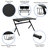 Gaming Desk and Reclining Gaming Chair Set with Cup Holder, Headphone Hook & 2 Wire Management Holes-84973900