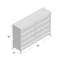 Commode double 8 tiroirs Bellair