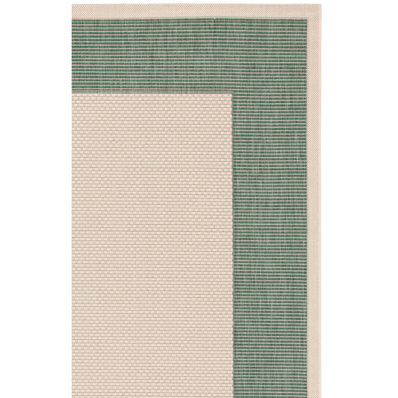 Salita Beige/Dark Green Indoor/Outdoor Area Rug, Rectangle 6'7" x 9'6"