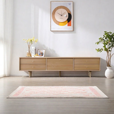 Solid Wood TV Stand Modern Nordic Style