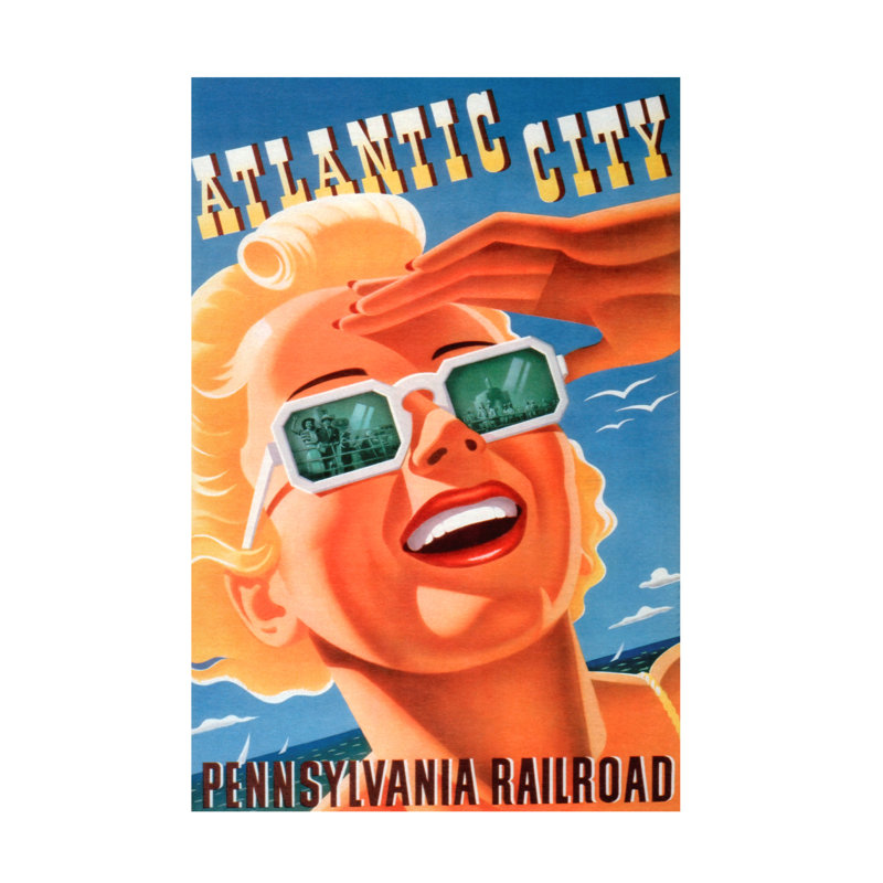 Art sur toile Marcus Jules Atlantic City, H 19 po x l 12 po
