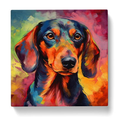 Dachsund Expressionism - No Frame Print