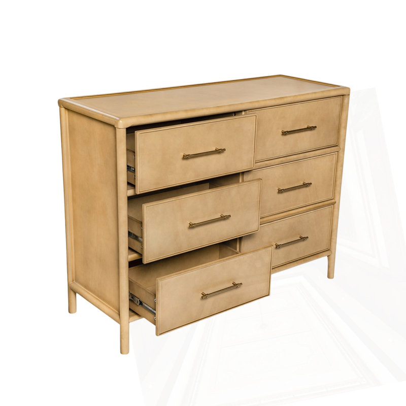 Armoire de rangement avec 6 tiroirs, Naturel