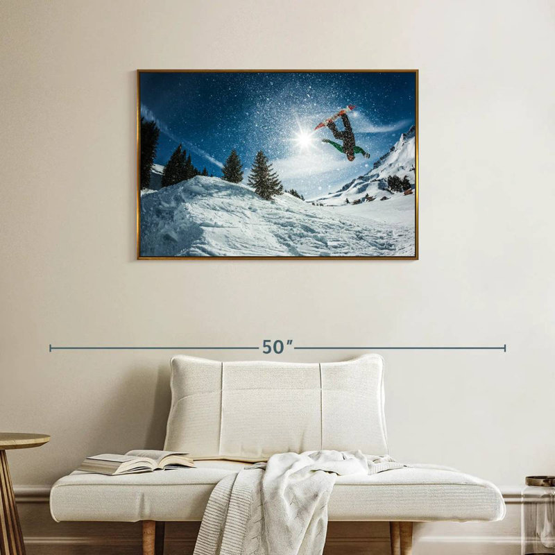 Snowboard, Cadre flottant doré, 37 po x 25 po