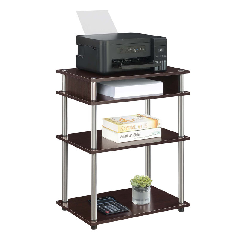 Edwin 30'' H x 23.75'' W Printer Stand, Espresso