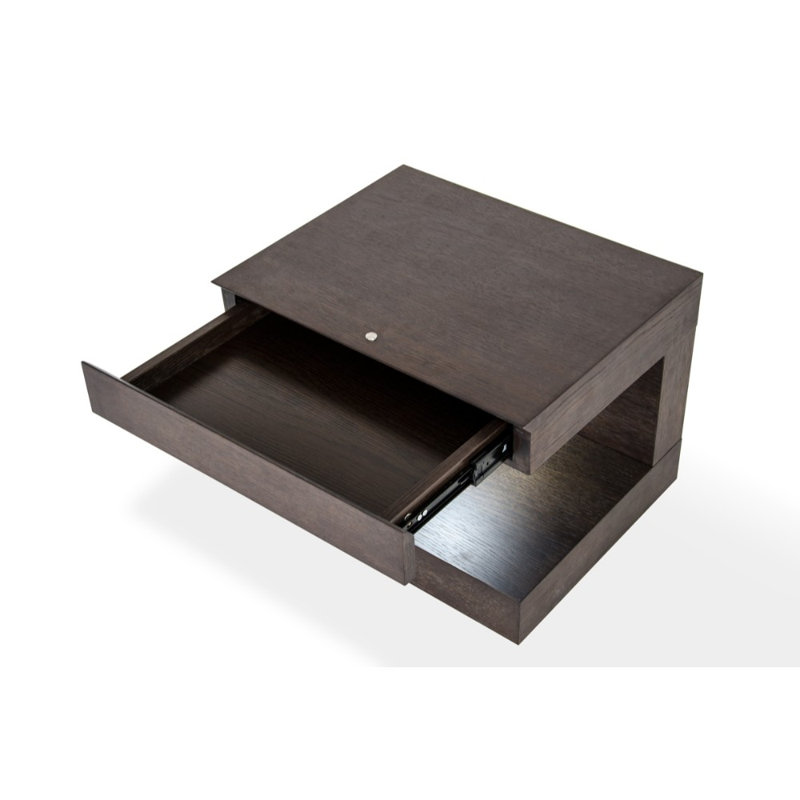 Newnan 20'' W Solid Wood Nightstand, Brown Oak