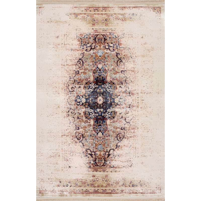 Jennalea Performance Washable Oriental Indoor / Outdoor Rug, Rectangle 5'1" x 7'7"