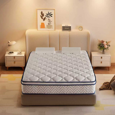 Hybrid Mattress in a Box - Fiberglass-Free, Cooling Memory Foam & Medium Firm Feel, CertiPUR-US Certified by Alwyn Home
