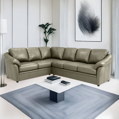 Canapé modulaire en cuir fleur Ramdev