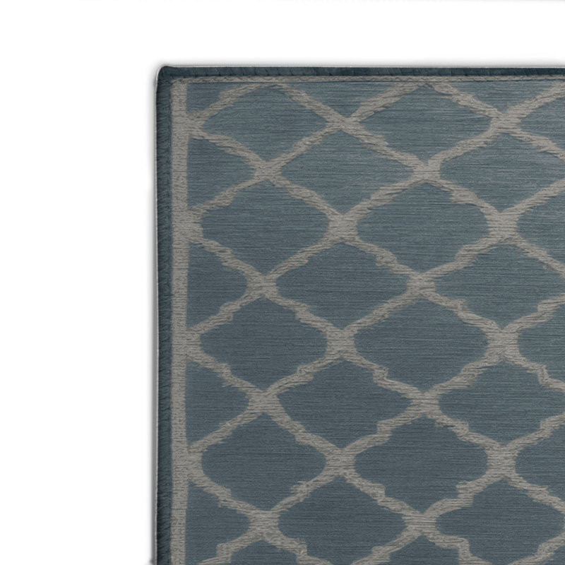 Tapis noir intérieur et extérieur Trellis, Rectangulaire 2 pi x 3 pi