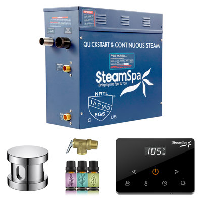 Oasis Series 4.5KW Steam Bath Generator With Continuous Steam Plus Fully Wireless Handheld Control