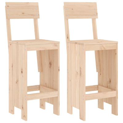 Agustine Solid Wood Counter Stool