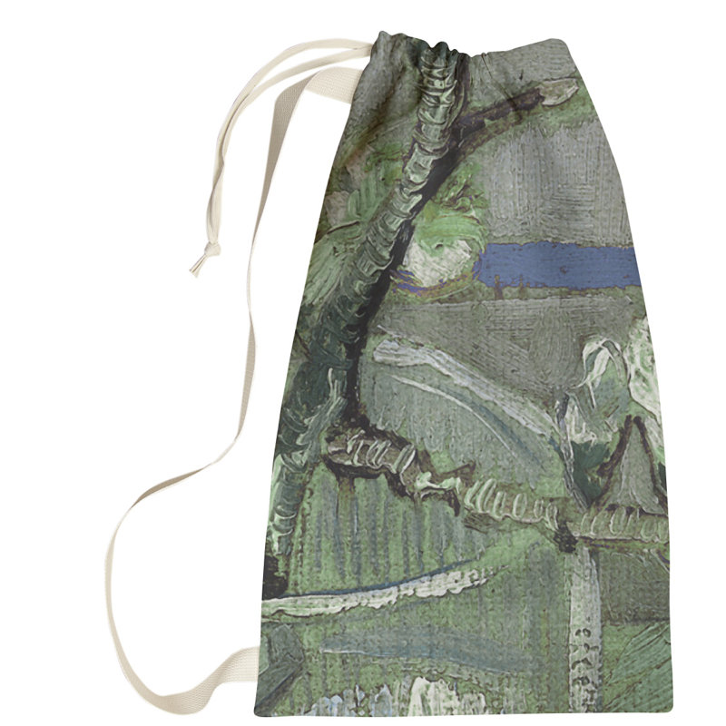 Browerville Fabric Laundry Bag with Handles, Small ( 64" H x 20" W x 1.5" D), Green